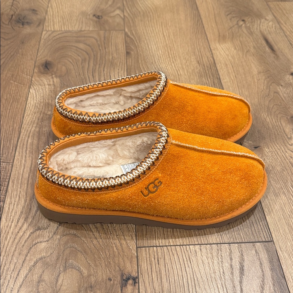 UGG Orange Suede Slippers